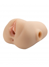 Телесный мастурбатор с вибрацией Double Pounder Vibrating Squeeze Stroker - Pipedream - в Омске купить с доставкой