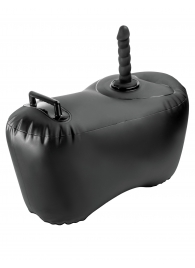 Черное надувное кресло с платформой для фиксации дилдо Body Dock Inflatable Love Seat - Pipedream - купить с доставкой в Омске