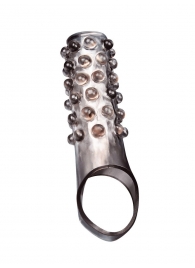 Дымчатая насадка на пенис с выпуклостями - 11 см. - Sex Expert - в Омске купить с доставкой