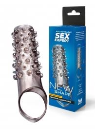 Дымчатая насадка на пенис с шипами и выпуклостями - 12 см. - Sex Expert - в Омске купить с доставкой