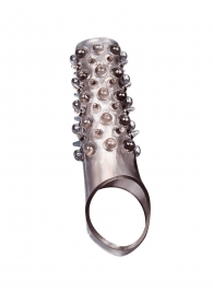 Дымчатая насадка на пенис с шипами и выпуклостями - 12 см. - Sex Expert - в Омске купить с доставкой