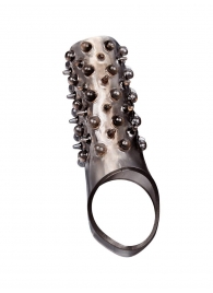 Дымчатая насадка на пенис с шипами и выпуклостями - 12,5 см. - Sex Expert - в Омске купить с доставкой