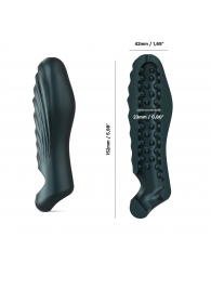 Серая силиконовая насадка на пенис с подхватом Manwan Ryzer - Manwan - в Омске купить с доставкой