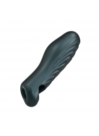 Серая силиконовая насадка на пенис с подхватом Manwan Ryzer - Manwan - в Омске купить с доставкой