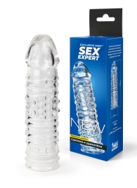 Прозрачная закрытая насадка на пенис - 17 см. - Sex Expert - в Омске купить с доставкой