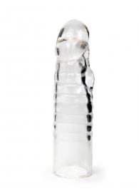 Прозрачная закрытая насадка на член - 15 см. - Sex Expert - в Омске купить с доставкой