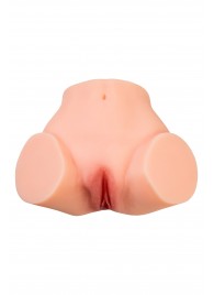 Телесный реалистичный мастурбатор-полуторс с 2 любовными входами - No Name - в Омске купить с доставкой