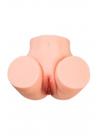 Телесный мастурбатор в форме попки с 2 любовными входами - No Name - в Омске купить с доставкой