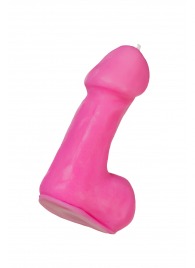 Розовая свеча в форме пениса - 47 гр. - Pecado - купить с доставкой в Омске