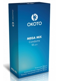 Презервативы OKOTO Mega Mix - 18 шт. - Sitabella - купить с доставкой в Омске
