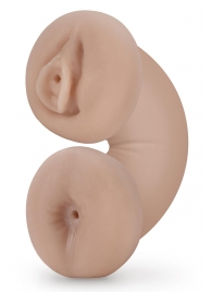 Телесный люминесцентный двусторонний мастурбатор Tasha - Blush Novelties - в Омске купить с доставкой