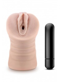 Телесный мастурбатор-вагина Ayumi с вибрацией - Blush Novelties - в Омске купить с доставкой