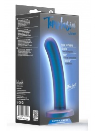 Синяя насадка с гладкой поверхностью Surrender 5.75 Inch Intermediate Pegging Dildo - 14,6 см. - Blush Novelties - купить с доставкой в Омске