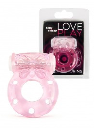 Розовое эрекционное виброкольцо с бабочкой - 1137 - в Омске купить с доставкой