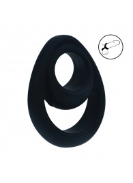 Черное эрекционное кольцо Double Ergo Silicone Cockring - Shots Media BV - в Омске купить с доставкой