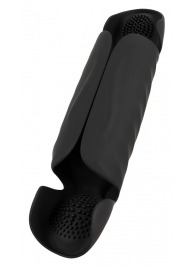 Черный вибромастурбатор с трехточечной стимуляцией Penis Trainer with 3 Point Stimulation - Orion - в Омске купить с доставкой