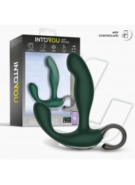 Зеленый вибромассажёр простаты Greeny - 12,8 см. - Intoyou - в Омске купить с доставкой