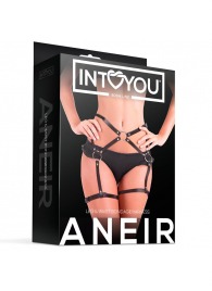 Черные стрепы на бёдра Aneir - Intoyou - купить с доставкой в Омске