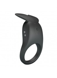 Черное перезаряжаемое виброкольцо Carlton - Baile - в Омске купить с доставкой