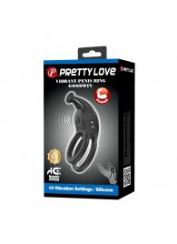 Черное перезаряжаемое виброкольцо Goodwin - Baile - в Омске купить с доставкой