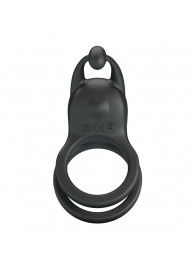 Черное перезаряжаемое виброкольцо Goodwin - Baile - в Омске купить с доставкой