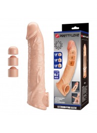 Телесный фаллоудлинитель с подхватом мошонки Silas - 26 см. - Baile - в Омске купить с доставкой