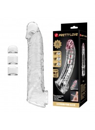 Прозрачный фаллоудлинитель с подхватом мошонки Silas - 26 см. - Baile - в Омске купить с доставкой