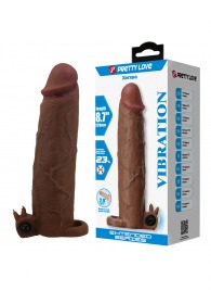 Коричневая насадка на пенис Xerxes - 22 см. - Baile - в Омске купить с доставкой