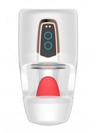 Белый мастурбатор с язычком и возвратно-поступательными движениями - Secwell - в Омске купить с доставкой