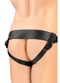 Телесный фаллопротез на черных ремнях Conall - 15 см. - ToyFa - купить с доставкой в Омске