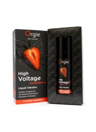 Жидкий вибратор Orgie High Voltage Strawberry - 15 мл. - ORGIE - купить с доставкой в Омске