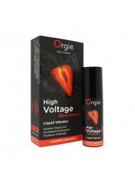 Жидкий вибратор Orgie High Voltage Strawberry - 15 мл. - ORGIE - купить с доставкой в Омске