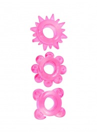 Комплект из 3 розовых эрекционных колец - Erowoman-Eroman - в Омске купить с доставкой