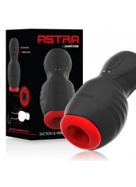 Черно-красный мастурбатор с вибрацией и всасыванием - JAMYJOB - в Омске купить с доставкой