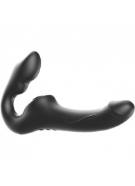 Черный безремневой страпон с 3 моторами - Ibiza - купить с доставкой в Омске