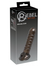 Насадка на пенис Rebel smoke с рёбрышками и отверстием под мошонку - Orion - в Омске купить с доставкой