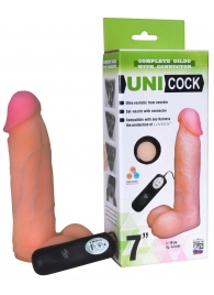Фаллическая насадка Харнесс UNICOCK 7  с вибрацией - 19 см. - LOVETOY (А-Полимер) - купить с доставкой в Омске