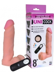 Фаллическая насадка Харнесс UNICOCK 8  с вибрацией - 20 см. - LOVETOY (А-Полимер) - купить с доставкой в Омске