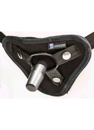 Страпон с 2 насадками и вибрацией UniStrap - 20 и 18 см. - LOVETOY (А-Полимер) - купить с доставкой в Омске