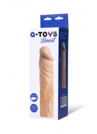 Насадка с ярко выраженной головкой и рельефным стволом - 19 см. - A-toys - в Омске купить с доставкой