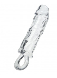 Прозрачная насадка с петлёй для фиксации - 14 см. - ToyFa - в Омске купить с доставкой