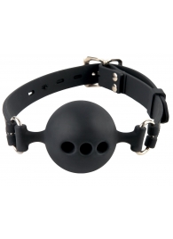 Силиконовый кляп-шар с отверстиями для дыхания Silicone Breathable Ball Gag Small - Pipedream - купить с доставкой в Омске