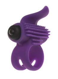 Эрекционное кольцо с подхватом мошонки и стимуляцией клитора Bullet Lastic Ring - Adrien Lastic - в Омске купить с доставкой