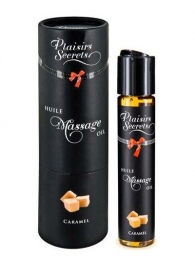 Массажное масло с ароматом карамели Huile de Massage Gourmande Caramel - 59 мл. - Plaisir Secret - купить с доставкой в Омске