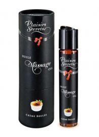 Массажное масло с ароматом крем брюле Huile de Massage Gourmande Creme Brulée - 59 мл. - Plaisir Secret - купить с доставкой в Омске