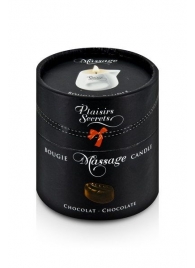Массажная свеча с ароматом шоколада Bougie de Massage Gourmande Chocolat - 80 мл. - Plaisir Secret - купить с доставкой в Омске