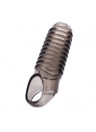 Дымчатая насадка с рёбрышками и подхватом мошонки ToyFa XLover - 12,5 см. - ToyFa - в Омске купить с доставкой