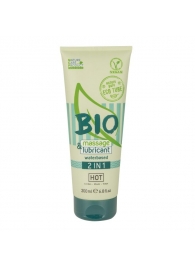Массажный гель-лубрикант Bio 2-in-1 - 200 мл. - HOT - купить с доставкой в Омске