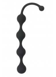 Чёрная анальная цепочка SEE YOU FOUR BEADS ANAL - 24 см. - Dream Toys