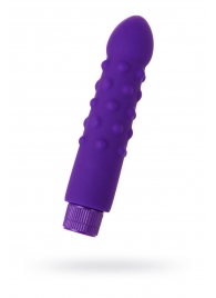 Фиолетовый вибратор с шишечками - 17 см. - A-toys
